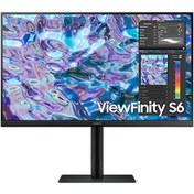 Resim VIEWFINITY S6 LS27B610EQUXUF 27" 5MS 75HZ QHD AMD FREESYNC HAS PIVOT IPS LED MONİTÖR Samsung