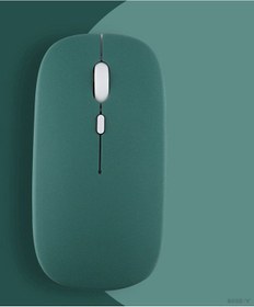 Resim Apple Uyumlu MacBook Şarj Edilebilir Sessiz Mouse Bluetooth + 2.4hz Wifi 