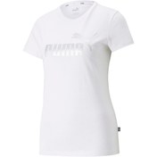 Resim Puma Ess Metallic Logo Tee Kadın T-shirt 