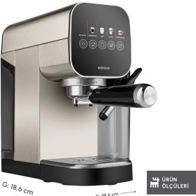 Resim Karaca Mycaffe Barista S20 Entegre Süt Hazneli Otomatik Espresso ve Latte Makinesi Silver 