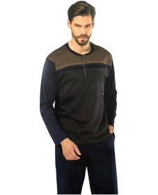 Resim Pierre Cardin 5190 Erkek Jakarlı Pijama Takımı Damatlık Kutulu Bordo 