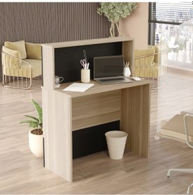 Resim Robin Home Verona Ofis Karşılama Bankosu Meşe-siyah 