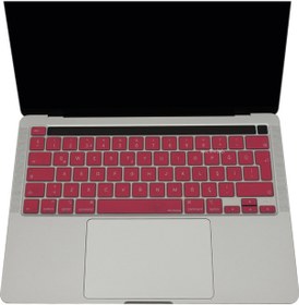 Resim Apple Uyumlu MacBook Pro Klavye Koruyucu 13inç M1-m2 Türkçe Q Touchbarlı A2251 A2289 A2338 A2141 İle Pembe 