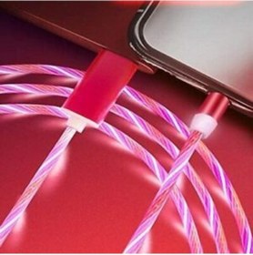 Resim Manyetik Data Ve Hızlı Şarj Kablosu Led Işıklı Micro Usb Pembe 