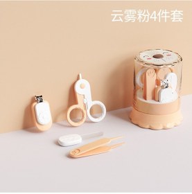 Resim Uıowoo Bebek Şırnak Makası Seti Yeni Doğan Ve Çocuklar İçin Güven Korumalı Tırnak Makası Ve Bakım Seti Turuncu Aslan Modeli 4 Parça Set 