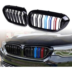 Resim Bmw g30 ön böbrek panjur m şeritli renkli 2017 / 2020 
