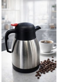 Resim Penguen Vacumm Flask 1,5lt Paslanmaz Çelik Termos Gümüş 