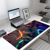 Resim 1 adet Büyütülmüş Oyun Klavyesi Ped 3D Çizgi Işık Dayanıklı Fare Ped Ofis Küçük Fare Ped Dizüstü Klavye Ped Çalışma Masası Ped - Hassas Dikişli Kenar Yapıştırıcı Kaymaz Çoklu Boyutlar Mevcut XL XXL - Ev Ofisi Oyun Odası Okul Aksesuarları Sevgililer Günü Hediyeleri 