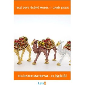 Resim Swarovski Taşlı Zarif Tekli Deve Figürü 1 Adet 