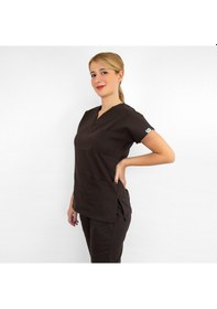 Resim Koyu Kahve Likralı Üst Forma 