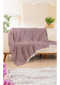 Resim Tabu Home Dokuma Cozy Comfort Bordo Koltuk Örtüsü 