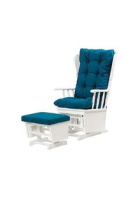 Resim Sandalye Zus301 Model 90477 Mama Puflu Sallanan Ahşap Lake Beyaz Ayak El Yapım 