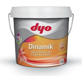 Resim Dyo 1071 Tülden 7,5lt Dinamik Mat Silikonlu Silinebilir İç Cephe Duvar Boyası 7,5 L 