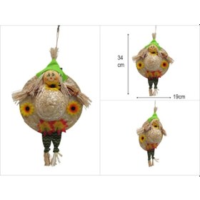 Resim Hasır Şapkalı Kapı Süsü Hasır 