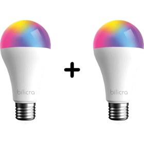 Resim Bilicra Mood Akıllı Ampül - 2'li Set - 16 Milyon Renk Seçeneği & Wifi Üzerinden Kontrol 