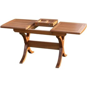 Resim Antalya Side Ahşap Masa Sandalye Takımı - 8 Kişi İçin Kahverengi 