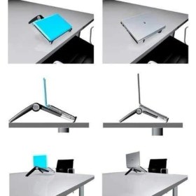 Resim TeknoKapsül Laptop Masaüstü Bilgisayar Standı Up1 Laptop Standı Beyaz 