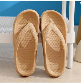 Resim Kadın Serin Terlik Yumuşak Alt Banyo Kalın Tabanlı Kaymaz Terlik Erkek Khaki 