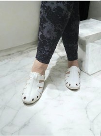Resim Topuk Dikeni Takviyeli Jelli Burnu Kapalı Ev Ve Dışarı Terliği Ekru 