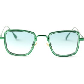 Resim TomyHelf Yeşil Kare Çerçeveli Gözlük – Mavi Degrade Camlı UV400 Korumalı Şık Model 