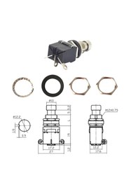 Resim Swion IC-148J-3 Pedal Switch Kalıcılı 3P Ø12mm PBS-24-102 