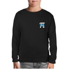 Resim Matematik - Pi Sonsuz Işareti Logo Siyah Çocuk Sweatshirt Siyah 