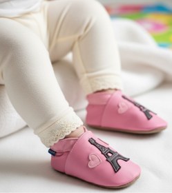 Resim Inch Blue 6-12 Ay, Tek Beden, Unisex Çocuk Pembe Eiffel Tower Patik 