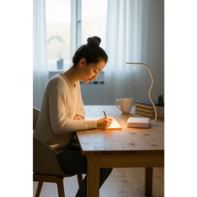 Resim USB Girişli Esnek 3 Seviye Dokunmatik USB LED Masa Çalışma Kitap Okuma Lambası Pc Gece Lambası 