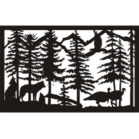 Resim Genel Markalar Kurtlar Hindiler Ve Orman 70X42 Cm Lcst [Lcst] 
