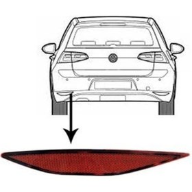 Resim Arka Tampon Sol Sis Reflektörü Vw Golf Vıı 2013-2017 5G0945105 