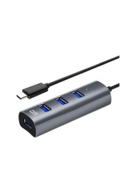 Resim Dm Chb010 Type-c To Usb 3.0 4 Portlu Alüminyum Hub Çoklayıcı 