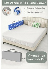 Resim Miralay Yeni Nesil Yatak Bariyeri 120 CM Mavi Yıldız 
