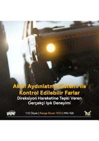 Resim Mn Model Mn168 1/12 Range Rover Classic 1970 4wd Crawler Offroad Uzaktan Kumandalı Araba Arazi Aracı Rc Model Car Truck Rtr Sarı Mn-168 +dahili Işık Seti 