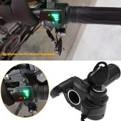 Resim E-Scooter Bisiklet Tutacakları Çifti, 2 Anahtar Dahil, Gaz Kontrol Tutacağı, Anahtarlı LED Ekranlı E-Bisiklet Tutacağı, Elektrikli Bisiklet Scooter Tricycle Diğer Elektrikli Bisiklet Aksesuarları İçin Uygun 