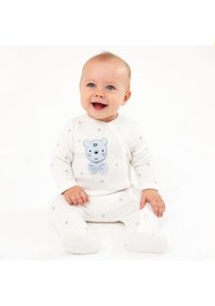 Resim Sebi Bebe Puantiyeli Ayılı Papyonlu Tulum 1138 Gri 