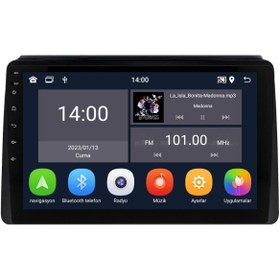 Resim Necvox DACIA DUSTER 2015-2017 MULTİMEDYA NAVİGASYON USB KAMERA CARPLAYER 4 RAM 
