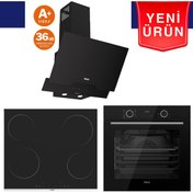 Resim Ferre FryArt Serisi SilenArt Vitroseramik Elektrikli Ankastre Set ( XE63CS + MS 261 + D063 -SA ) 