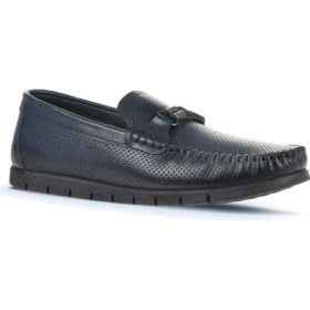 Resim Bueno Shoes Lacivert Deri Erkek Loafer 21MA96 