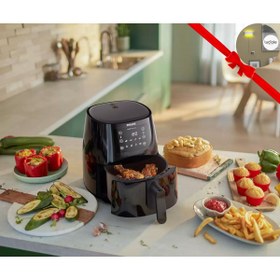 Resim Philips 13'ü 1 arada pişirme işlevi 7 ÖnAyar dokunmatik ekran 3000 Series 4,1 LT Airfryer +luciole Lambader 