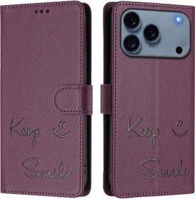 Resim İphone Uyumlu 17 Pro Max İçin Pu Deri Kartlık Cüzdan Rfıd Engelleyici Flıp Cover Kılıf 