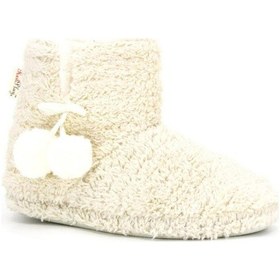 Resim Unisex Panduf Ev Botu Ev Ayakkabısı Krem 