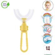 Resim Mas Lord U Tipi Yeni Nesil Diş Fırçası - Sarı - Kelebek Model 6-12 Yaş 
