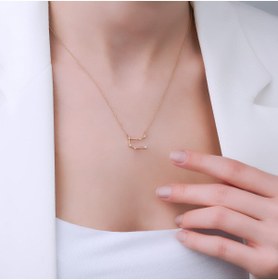 Resim Abries Jewellery 14 Ayar Pırlanta Altın Ikizler Burcu Kolye Burç Koleksiyonu Gemini 