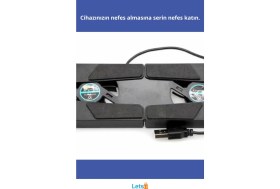 Resim Letsii Katlanabilir Taşınabilir Laptop Soğutucu 60MM Fan ile Hızlı Soğutma 
