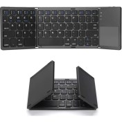 Resim TezMax Redline Space A8 8" Uyumlu Kablosuz Bluetooth Touchpad'li Şarj Edilebilir Katlanabilir Klavye 