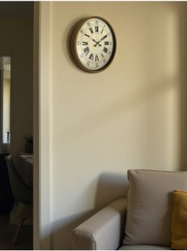 Resim Büro Ev Ofis Hediyesi İçin 36cm Kahverengi Dekor Duvar Saati Diğer 