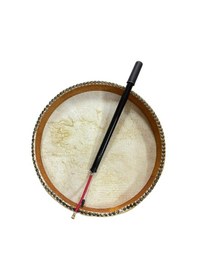 Resim Havalı Bendir 45cm Pompası Dahil Keçi Derili 