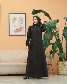 Resim Neways 6463-denim Kapşonlu Ferace Siyah 