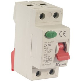 Resim Xkoren 63a 6ka 300ma 2 Kutup Elektronik-ac Tip Yangın Koruma Kaçak Akım Koruma Şalteri 
