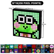 Resim Led Piksel Ekran App Kontrolü Programlanabilir Gece Lambası Dıy Metin Desen 16x16 Usb Plug 